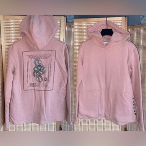 Hurley oversized hoodie snake print back embroidered oriental style cotton S